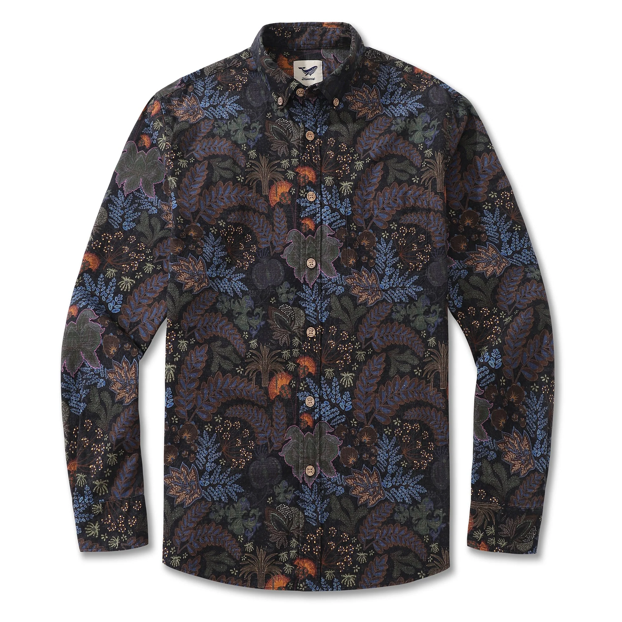 Men's Hawaiian Shirt Whispers in the Dark Cotton Button-down Long Sleeve Aloha Shirt - republicanstateiMen's Hawaiian Shirt Whispers in the Dark Cotton Button-down Long Sleeve Aloha Shirt - republicanstatei