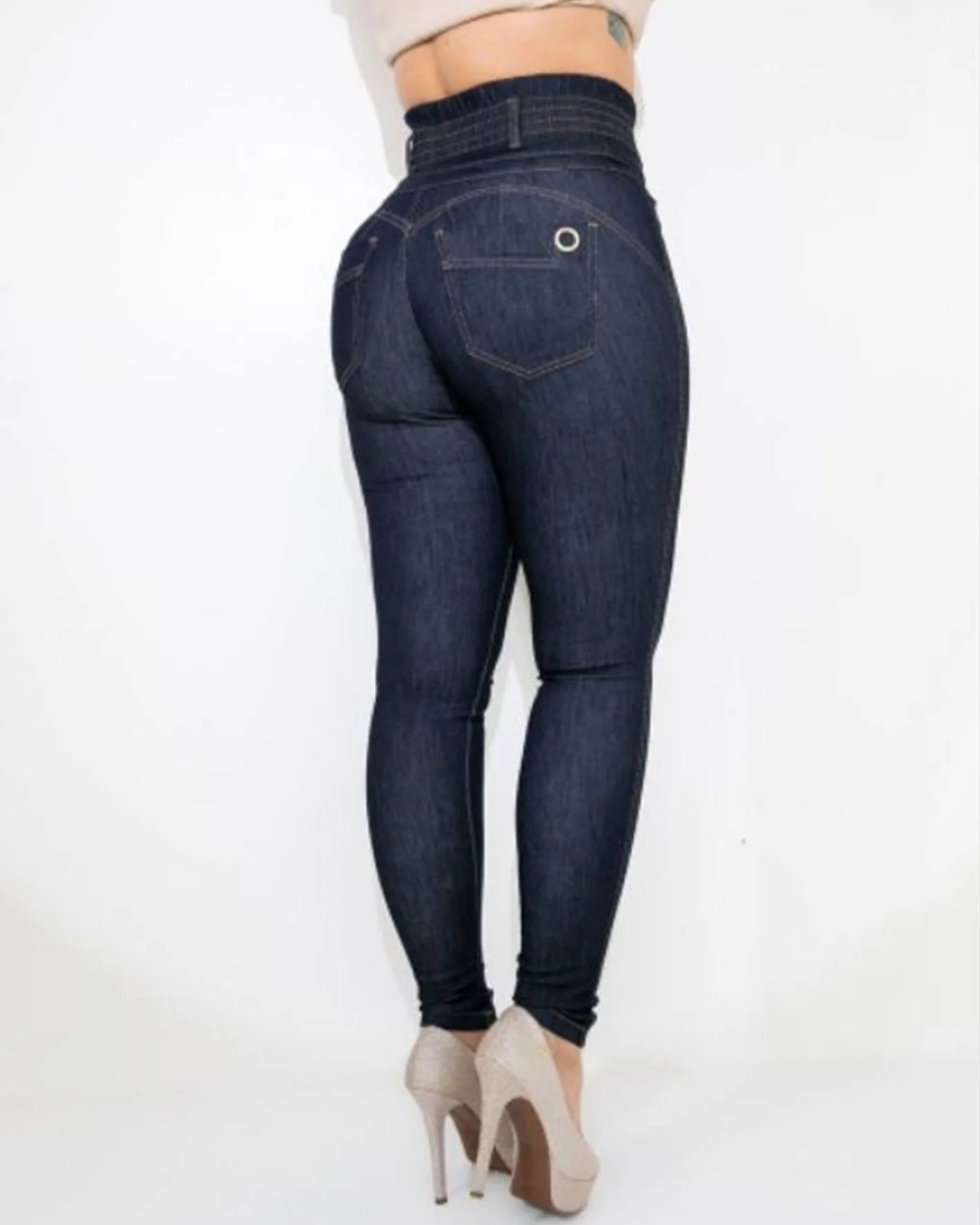 High-Waisted Stretch Jeans - republicanstateiHigh-Waisted Stretch Jeans - republicanstatei