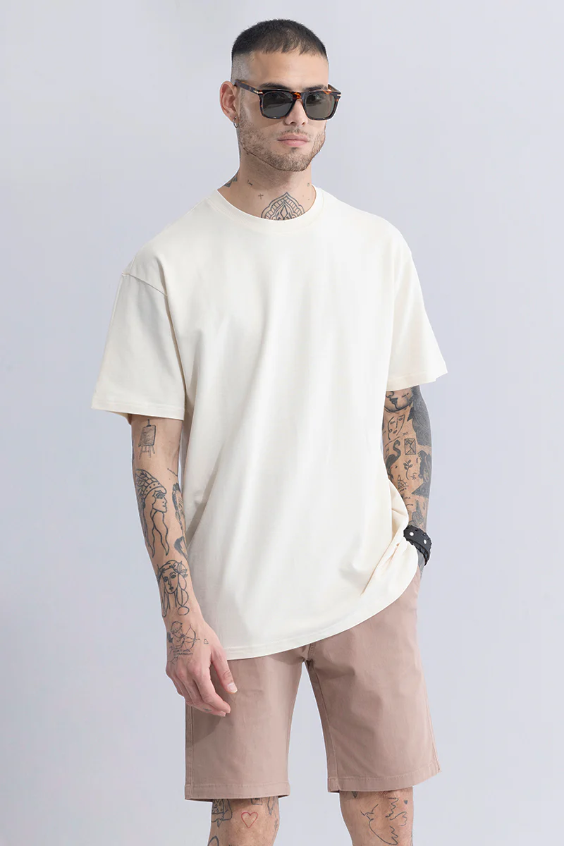 Solitude Cream Oversized T-Shirt - republicanstateiSolitude Cream Oversized T-Shirt - republicanstatei
