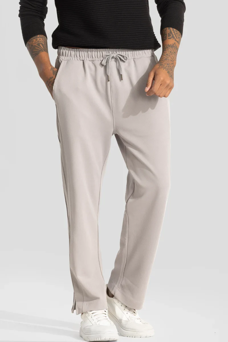 Light Grey Slit Ankle Pants - republicanstateiLight Grey Slit Ankle Pants - republicanstatei