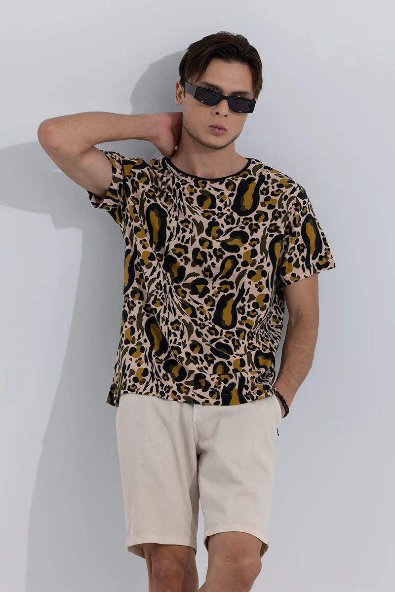 Abstract Leopard Beige T-Shirt - republicanstateiAbstract Leopard Beige T-Shirt - republicanstatei