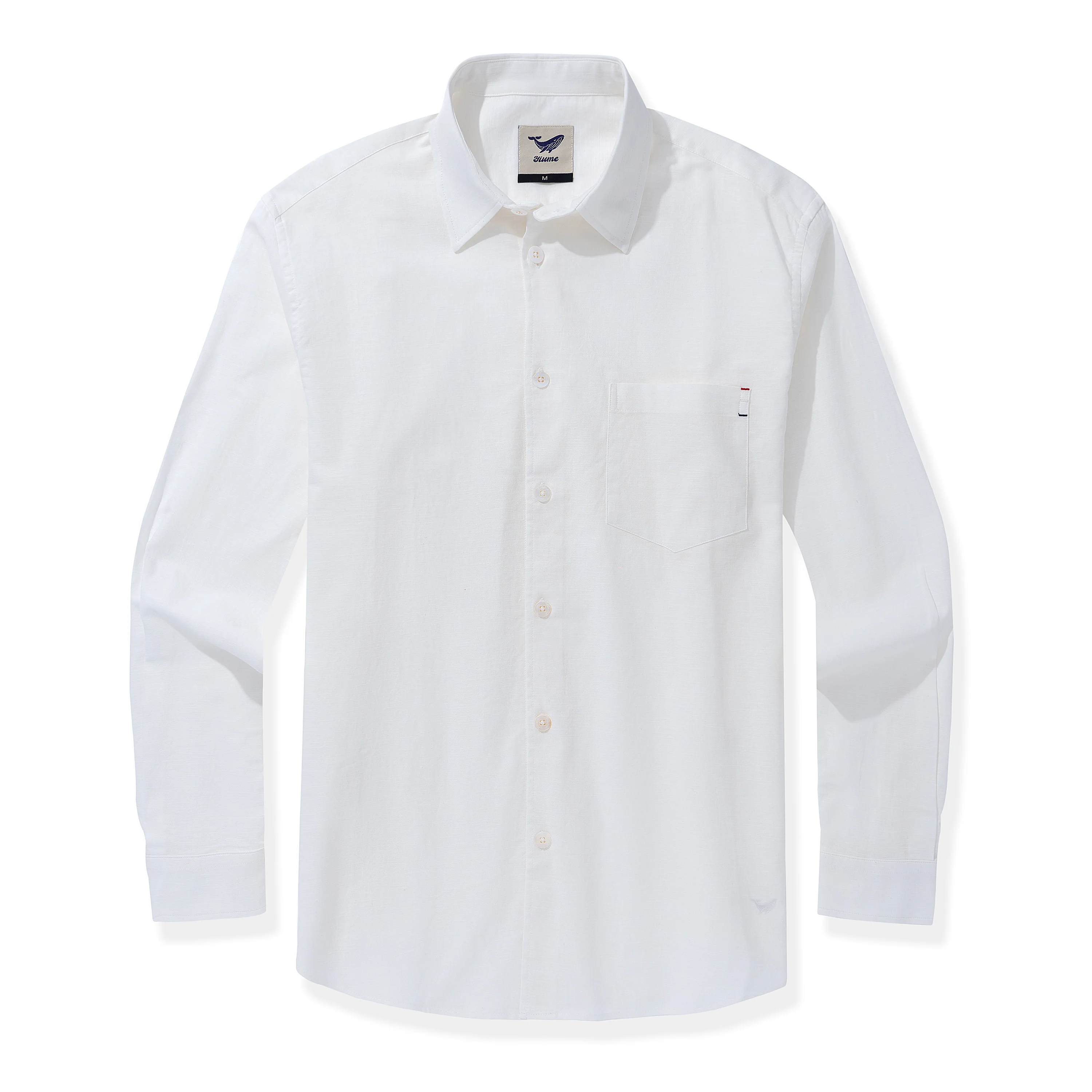 Hawaiian Shirt For Men Riviera Holiday Pointed Collar Long Sleeve Shirt - White - republicanstateiHawaiian Shirt For Men Riviera Holiday Pointed Collar Long Sleeve Shirt - White - republicanstatei