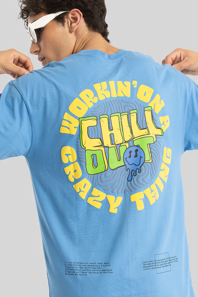 Chill Out Blue Oversized T-Shirt - republicanstateiChill Out Blue Oversized T-Shirt - republicanstatei
