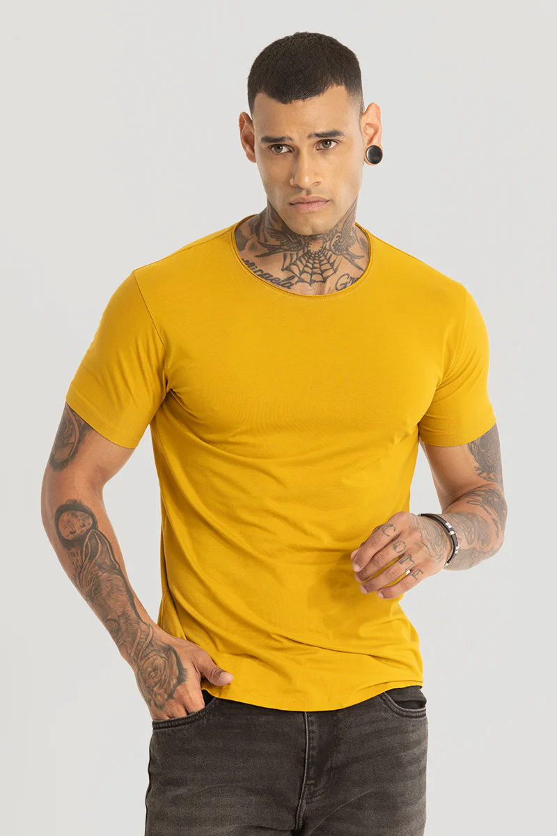 Raw Edge Mustard T-Shirt - republicanstateiRaw Edge Mustard T-Shirt - republicanstatei