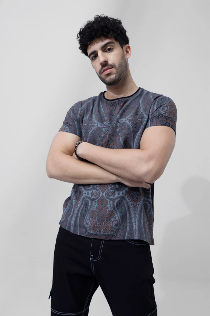 Artic Paisley Grey T-Shirt - republicanstateiArtic Paisley Grey T-Shirt - republicanstatei