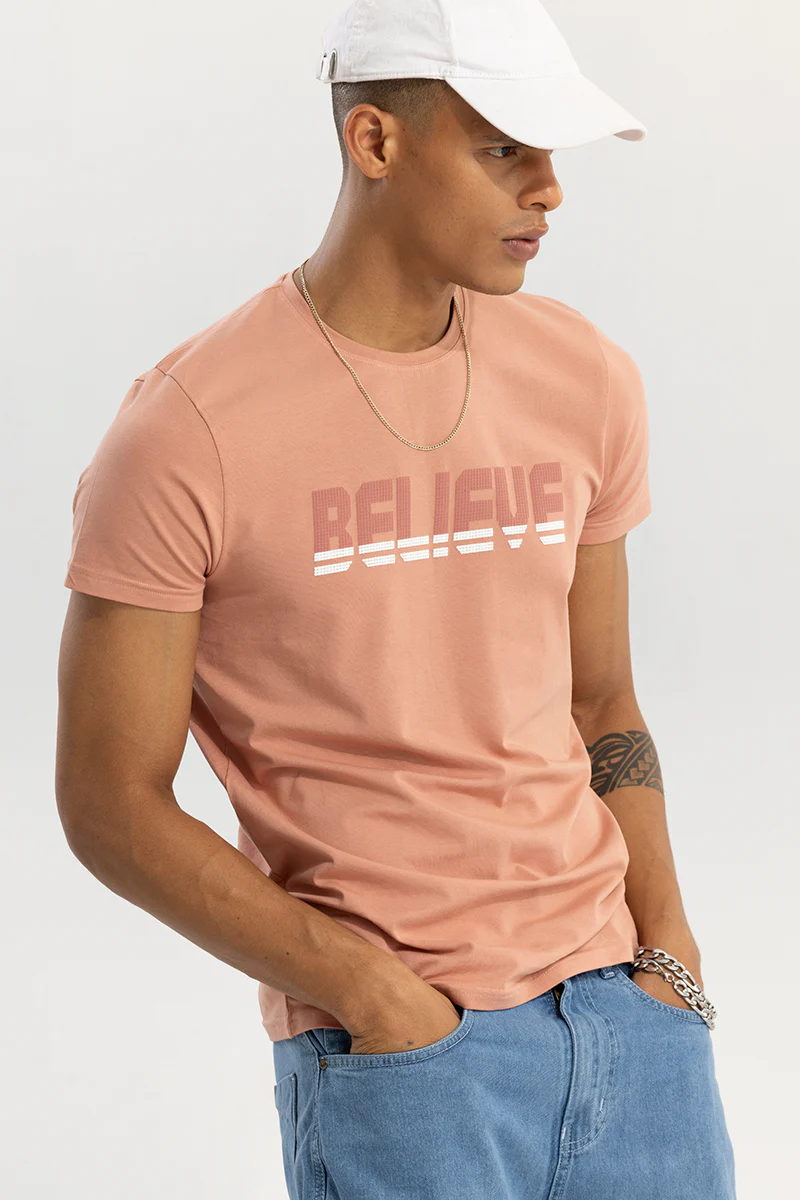 Believe Peach T-Shirt - republicanstateiBelieve Peach T-Shirt - republicanstatei