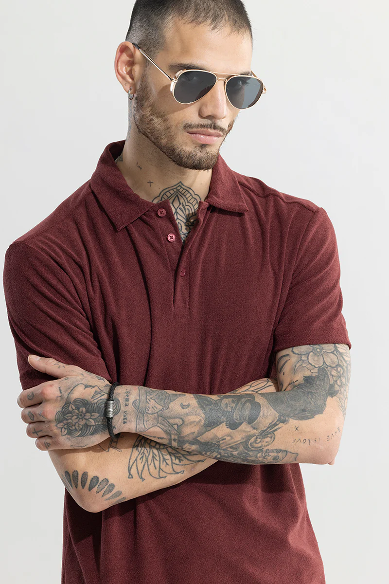 Trent Maroon Polo T-Shirt - republicanstateiTrent Maroon Polo T-Shirt - republicanstatei