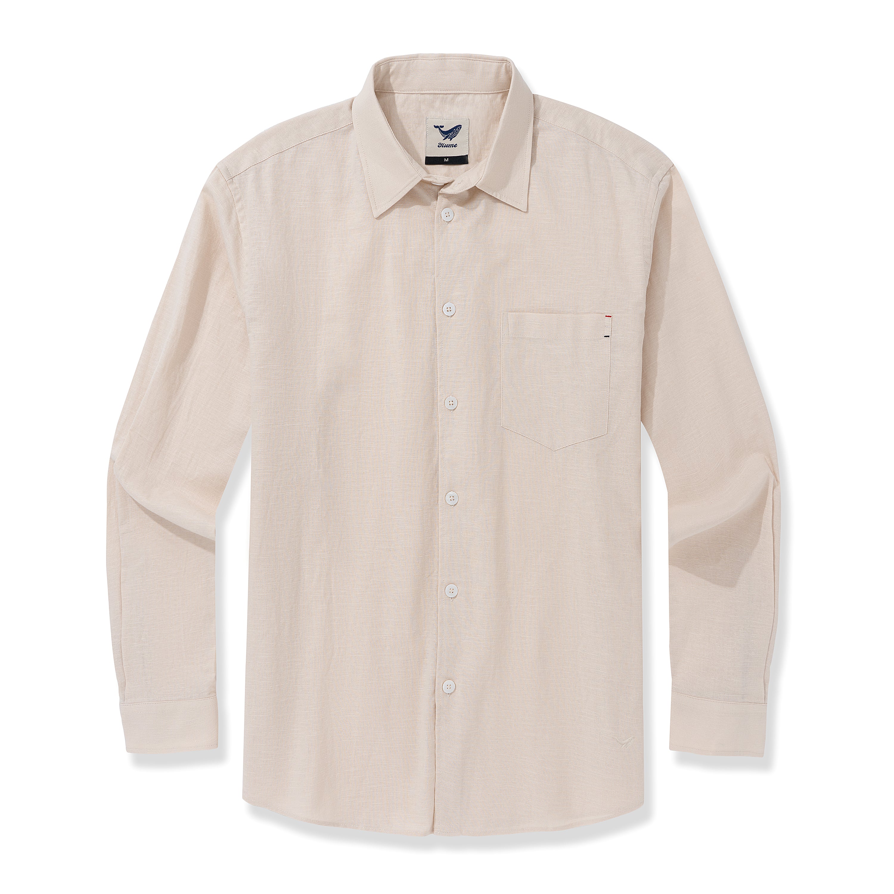 Hawaiian Shirt For Men Riviera Holiday Pointed Collar Long Sleeve Shirt - Light Khaki - republicanstateiHawaiian Shirt For Men Riviera Holiday Pointed Collar Long Sleeve Shirt - Light Khaki - republicanstatei