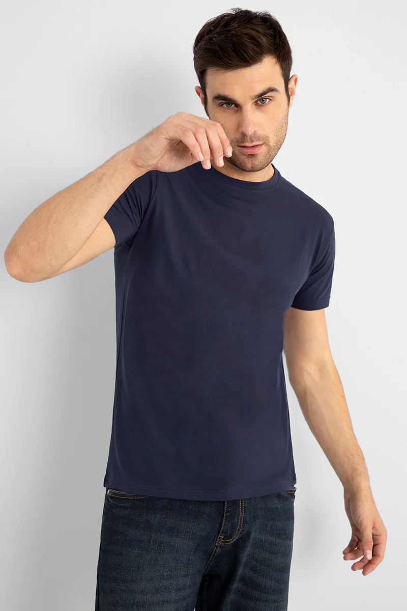 Basic Navy Supima Cotton T-Shirt - republicanstateiBasic Navy Supima Cotton T-Shirt - republicanstatei