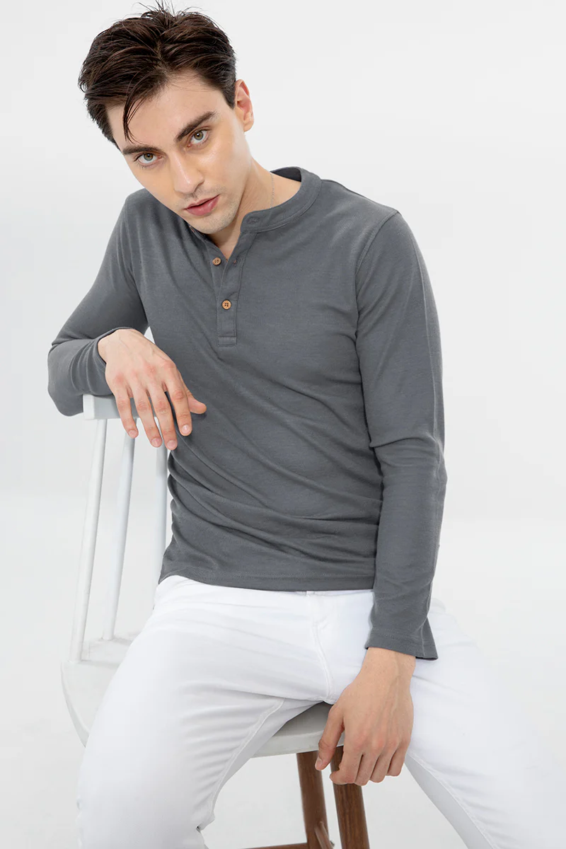 Henley Slate Grey T-Shirt - republicanstateiHenley Slate Grey T-Shirt - republicanstatei