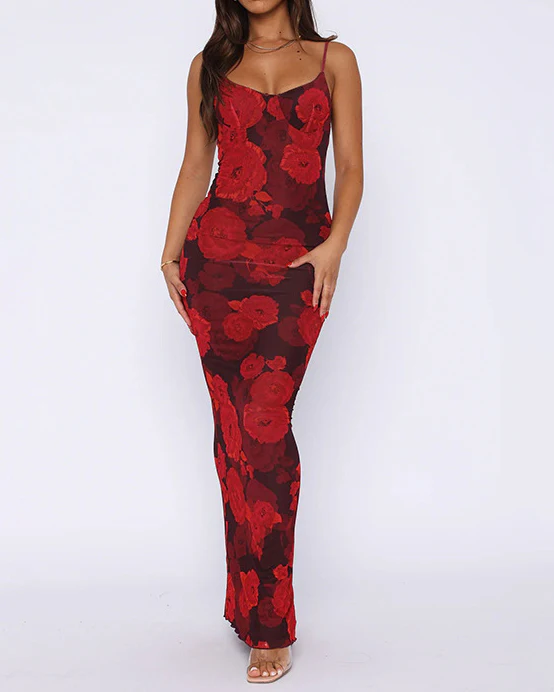 Retro Printed Suspender Dress - republicanstateiRetro Printed Suspender Dress - republicanstatei