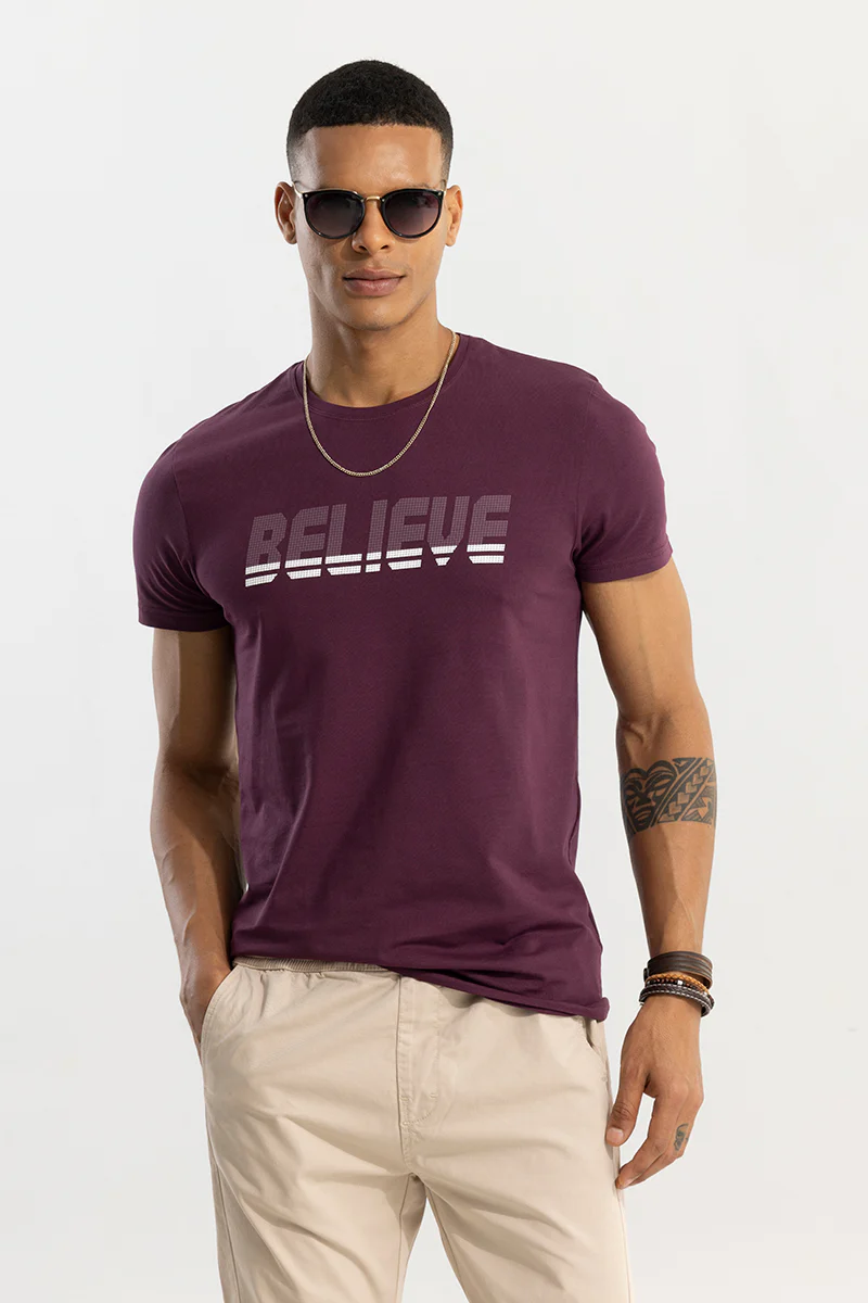 Believe Burgundy T-Shirt - republicanstateiBelieve Burgundy T-Shirt - republicanstatei