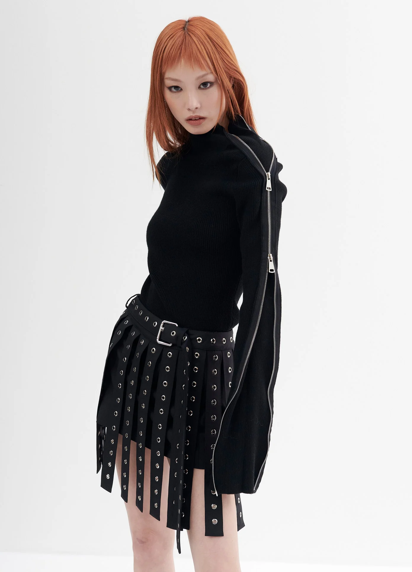 Zipper Detail Turtleneck Sweater - republicanstateiZipper Detail Turtleneck Sweater - republicanstatei