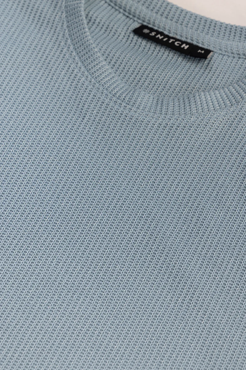Waffle Weave Blue T-Shirt - republicanstateiWaffle Weave Blue T-Shirt - republicanstatei