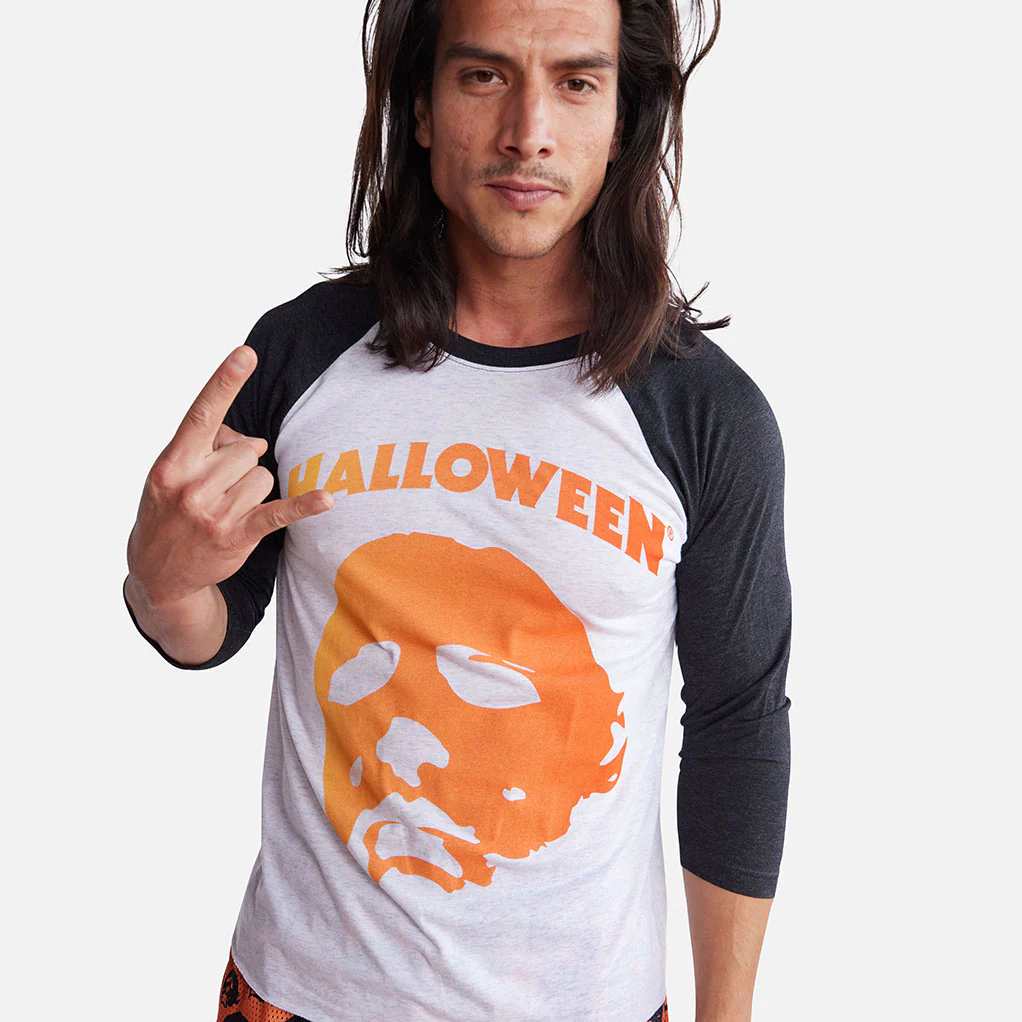HALLOWEEN MM MASK RAGLAN SHIRT - republicanstateiHALLOWEEN MM MASK RAGLAN SHIRT - republicanstatei