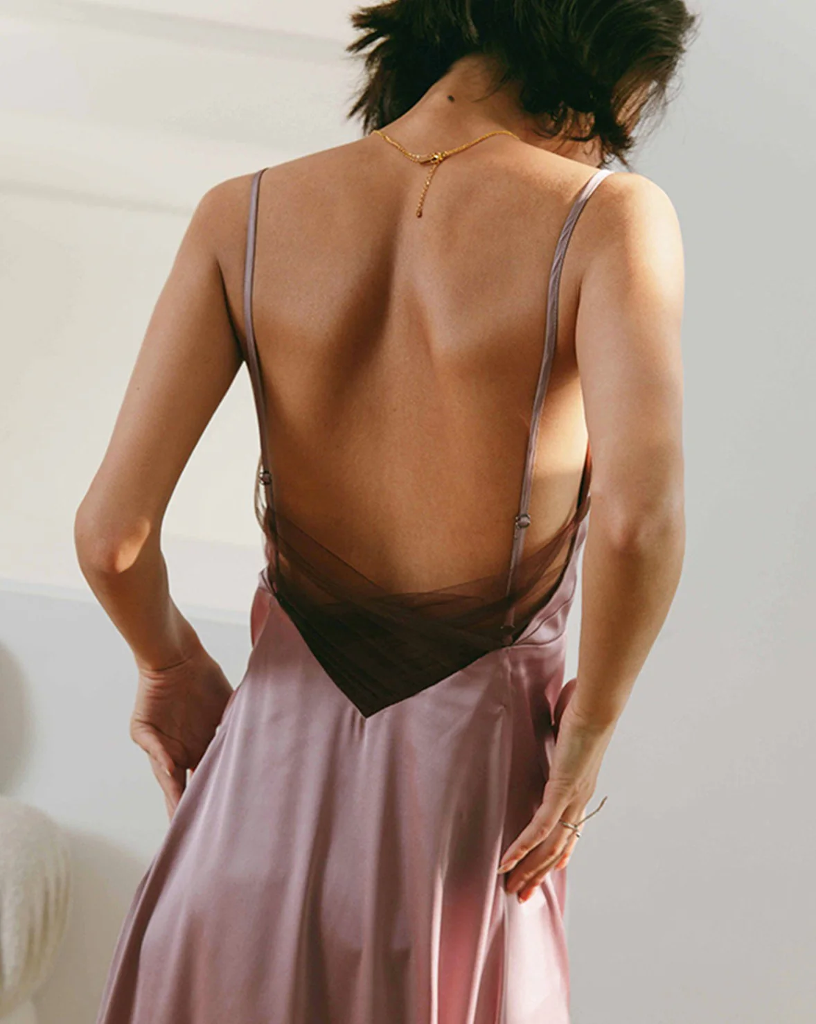 Open Back Satin Long Dress - republicanstateiOpen Back Satin Long Dress - republicanstatei