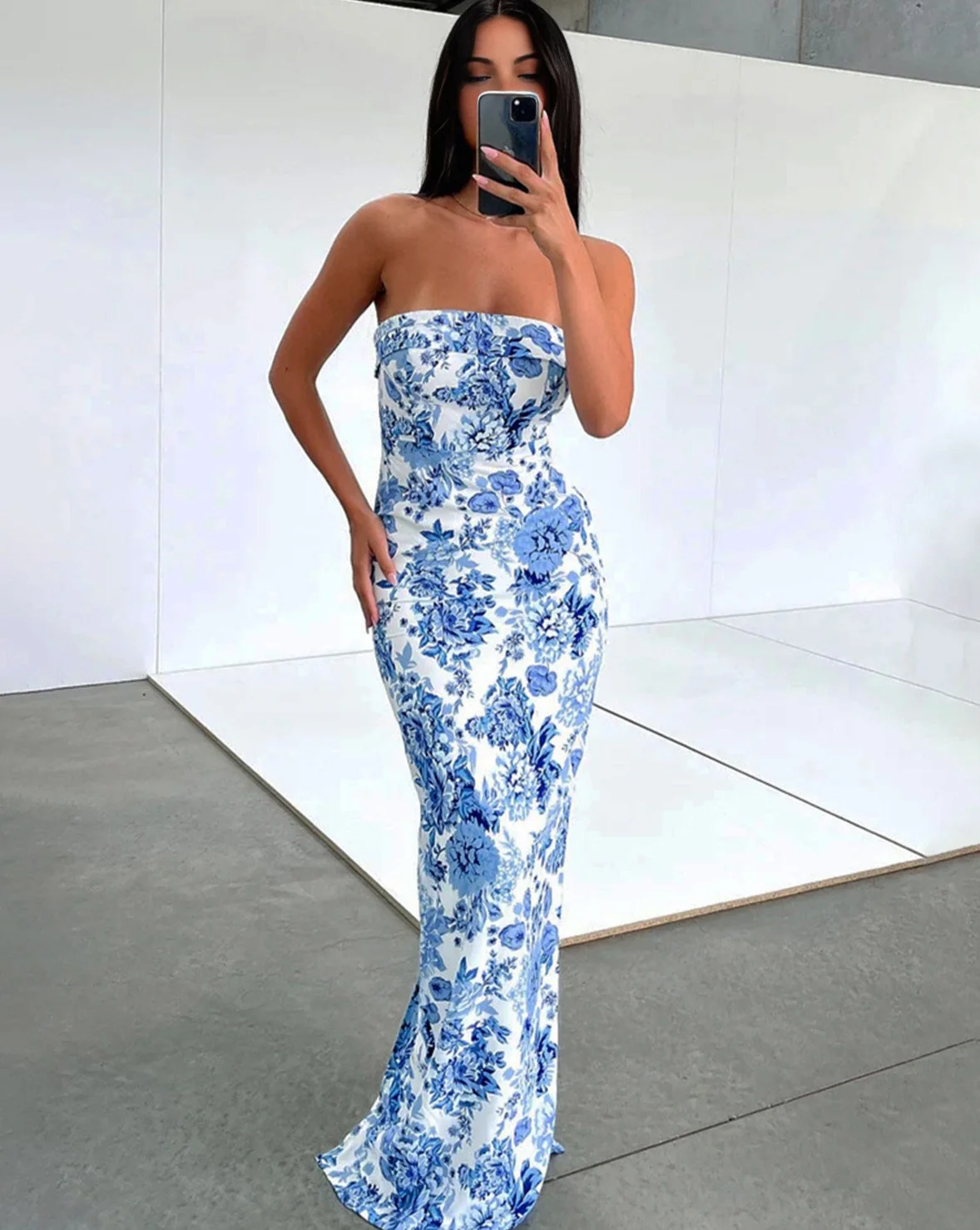 Multi Flora Split Long Dress - republicanstateiMulti Flora Split Long Dress - republicanstatei
