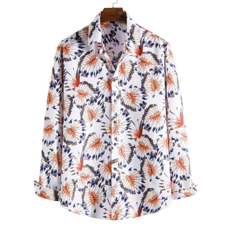 Leaf Printed Long Sleeve Shirt - republicanstateiLeaf Printed Long Sleeve Shirt - republicanstatei
