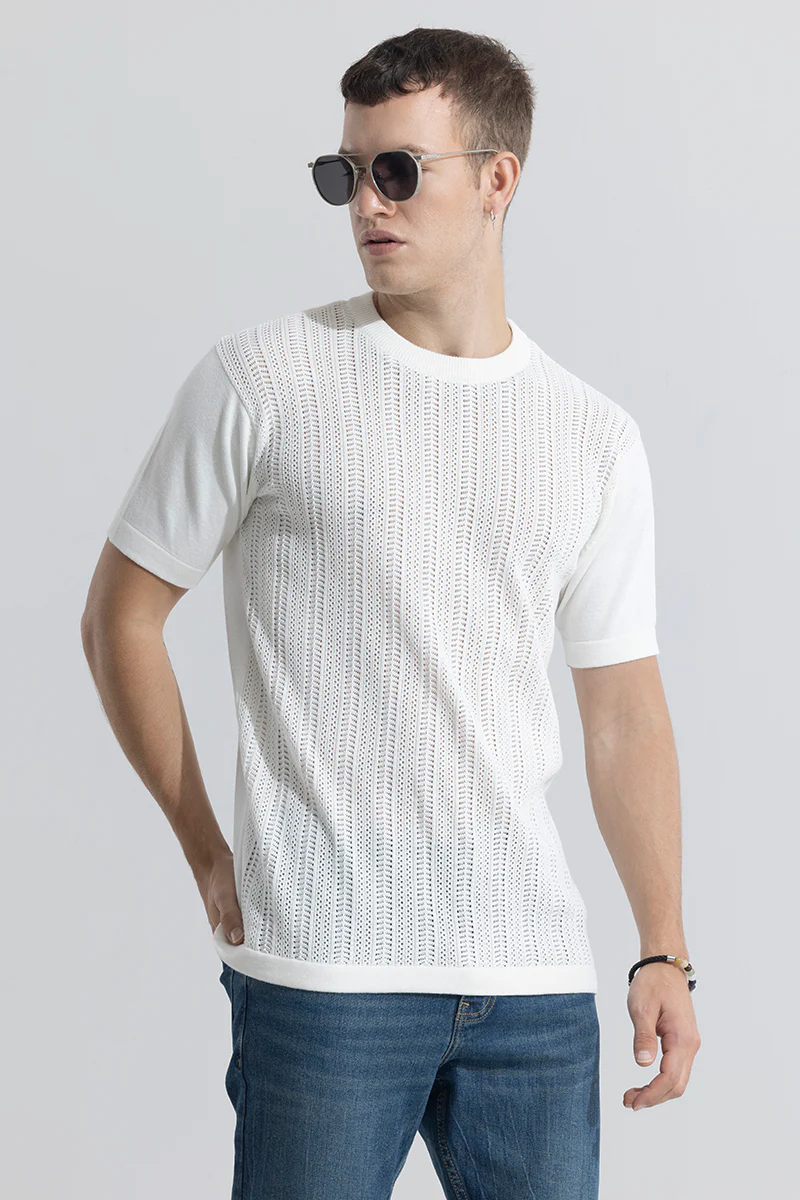 Smooth Knit White T-Shirt - republicanstateiSmooth Knit White T-Shirt - republicanstatei