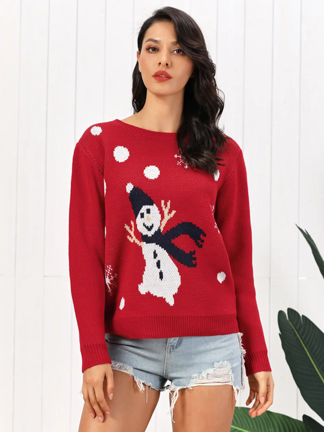 Snowman Round Neck Sweater - republicanstateiSnowman Round Neck Sweater - republicanstatei
