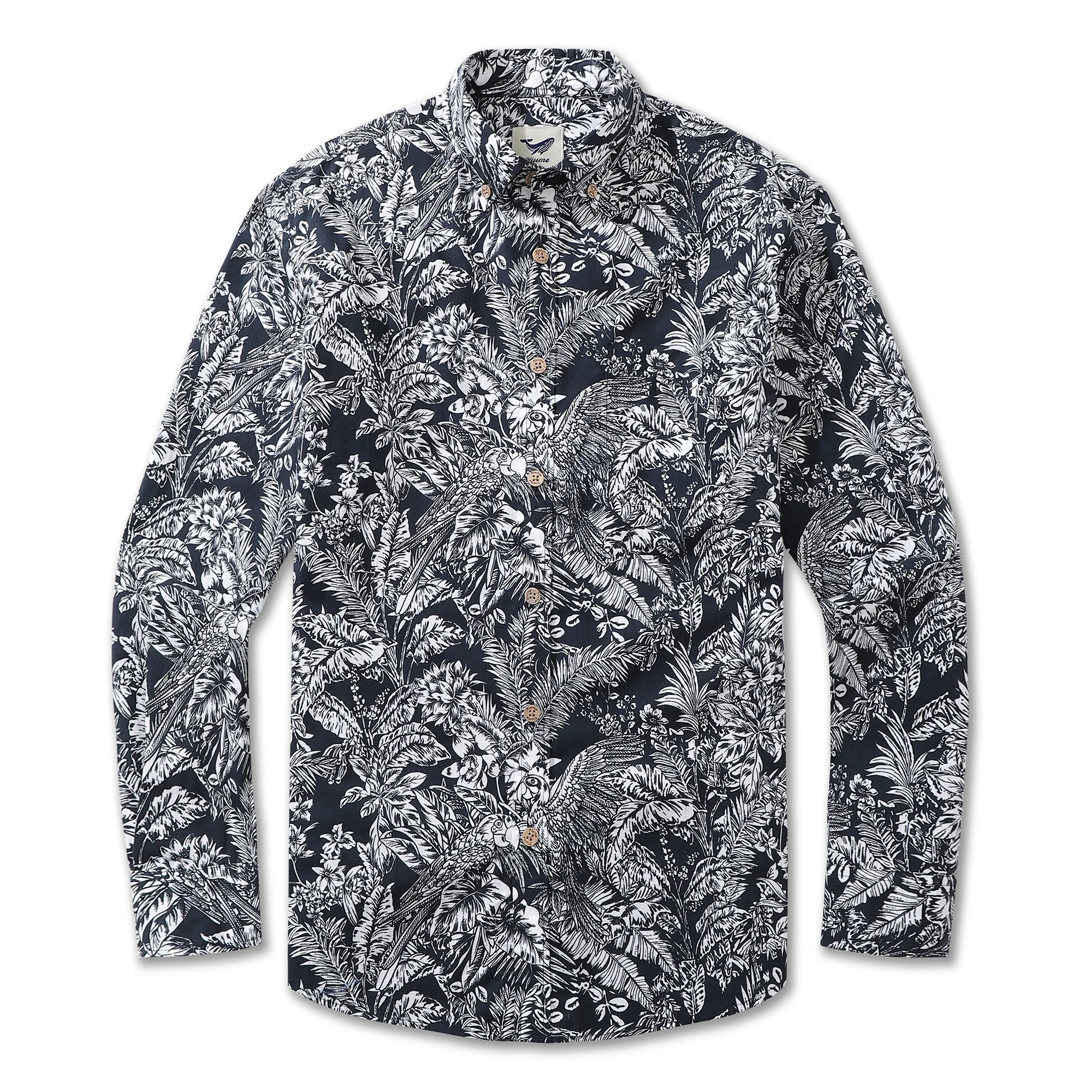 Men's Hawaiian Shirt Mystique of the Rainforest Cotton Button-down Long Sleeve Aloha Shirt - republicanstateiMen's Hawaiian Shirt Mystique of the Rainforest Cotton Button-down Long Sleeve Aloha Shirt - republicanstatei