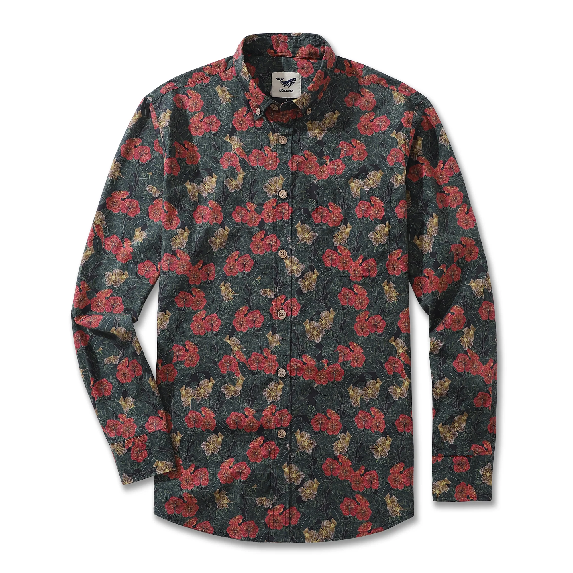 Men's Hawaiian Shirt Serenity in Bloom Print By Mahhima Bansal Cotton Button-down Long Sleeve Aloha Shirt - republicanstateiMen's Hawaiian Shirt Serenity in Bloom Print By Mahhima Bansal Cotton Button-down Long Sleeve Aloha Shirt - republicanstatei