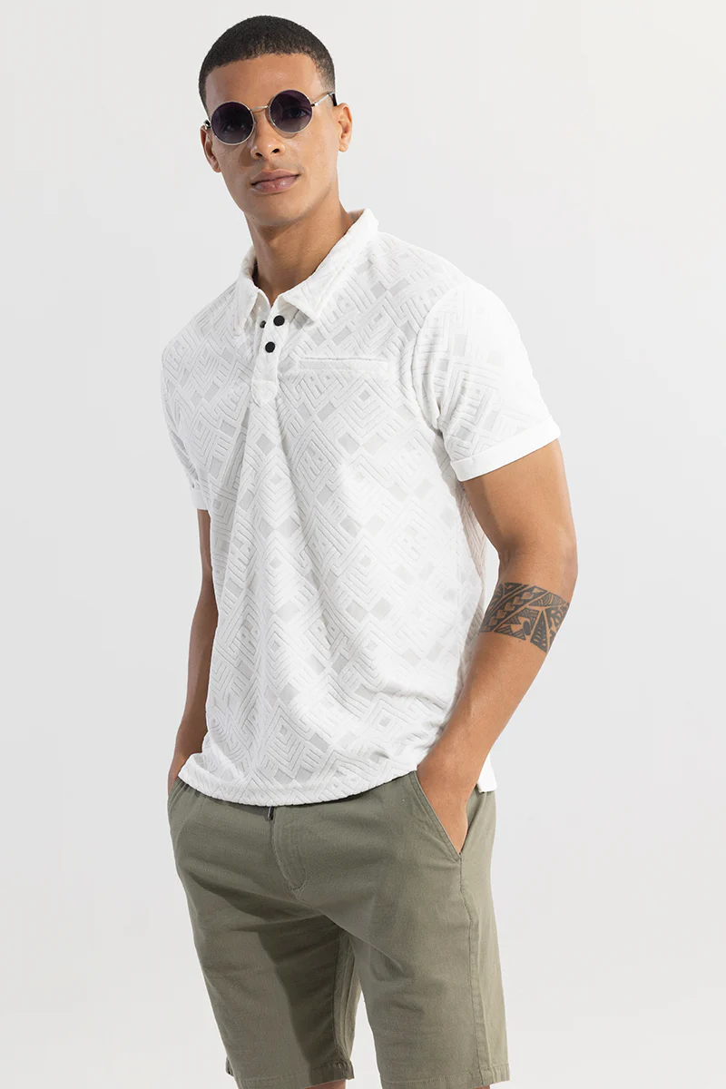 Square Space White Polo T-Shirt - republicanstateiSquare Space White Polo T-Shirt - republicanstatei