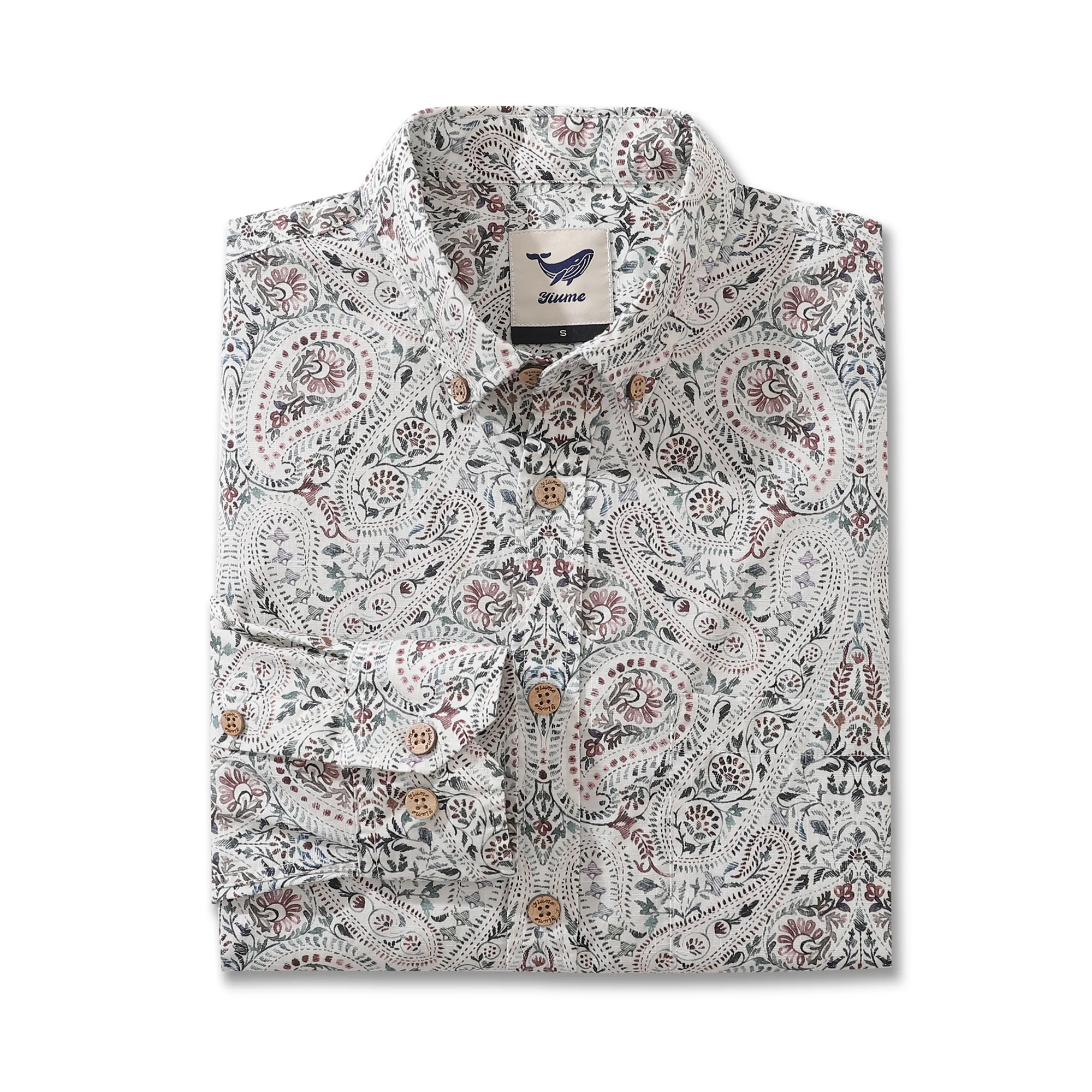 Men's Hawaiian Shirt Paisley By Studio 1987 Cotton Button-down Long Sleeve Aloha Shirt - republicanstateiMen's Hawaiian Shirt Paisley By Studio 1987 Cotton Button-down Long Sleeve Aloha Shirt - republicanstatei