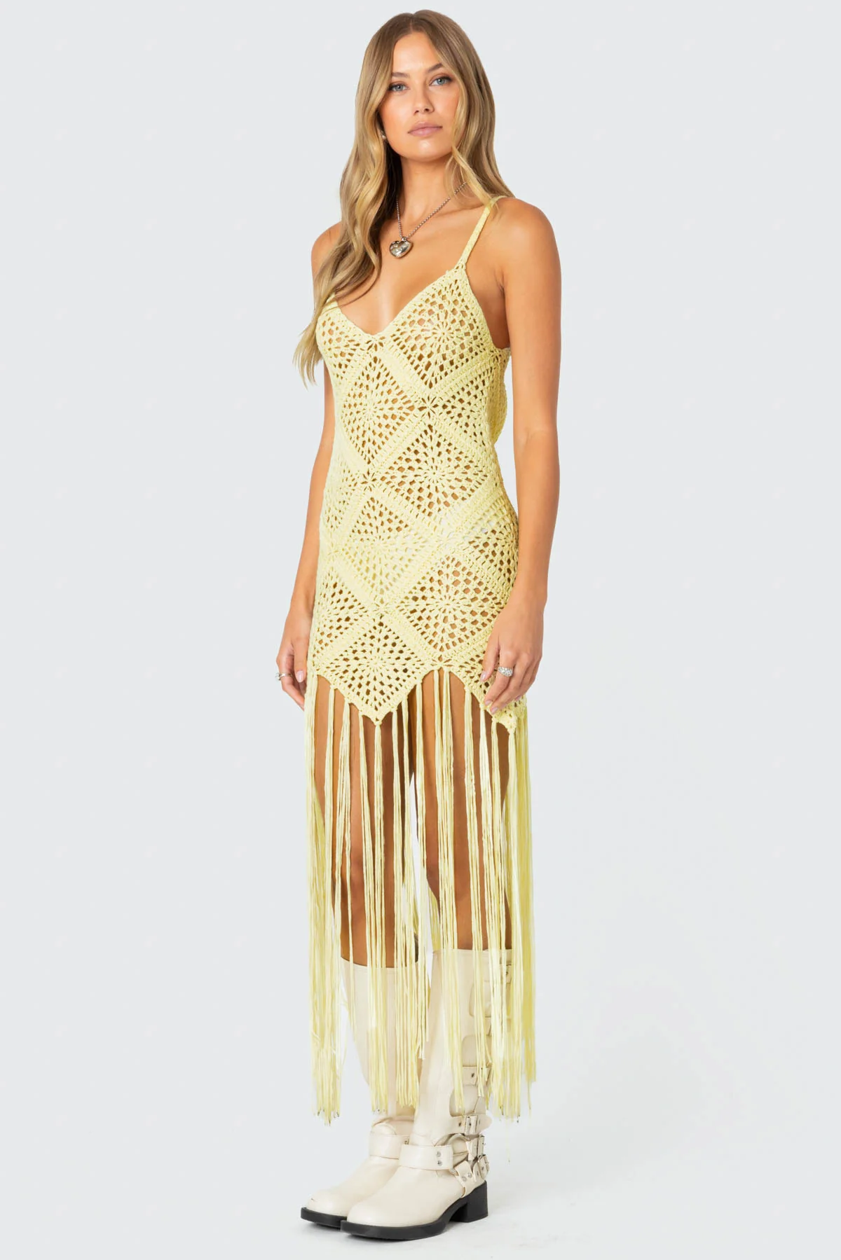 Fringey Crochet Maxi Dress - republicanstateiFringey Crochet Maxi Dress - republicanstatei