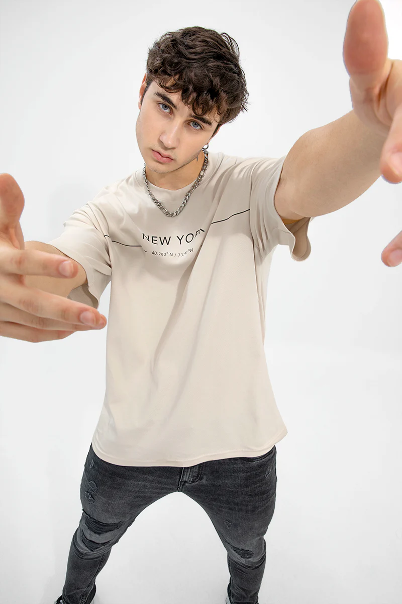 New York Cream Oversized T-Shirt - republicanstateiNew York Cream Oversized T-Shirt - republicanstatei