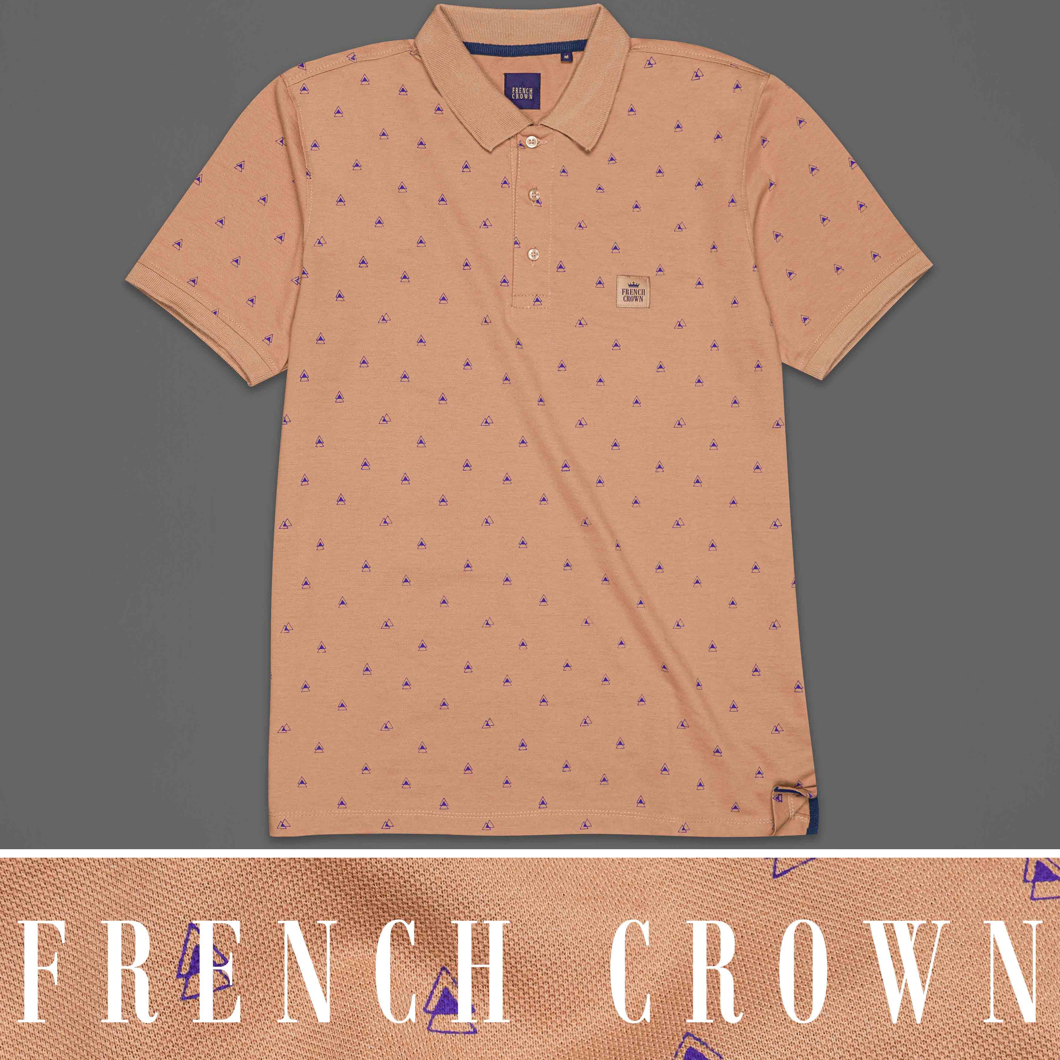 Whiskey Brown with Meteorite Purple Organic Cotton Mercerised Pique Polo - republicanstateiWhiskey Brown with Meteorite Purple Organic Cotton Mercerised Pique Polo - republicanstatei