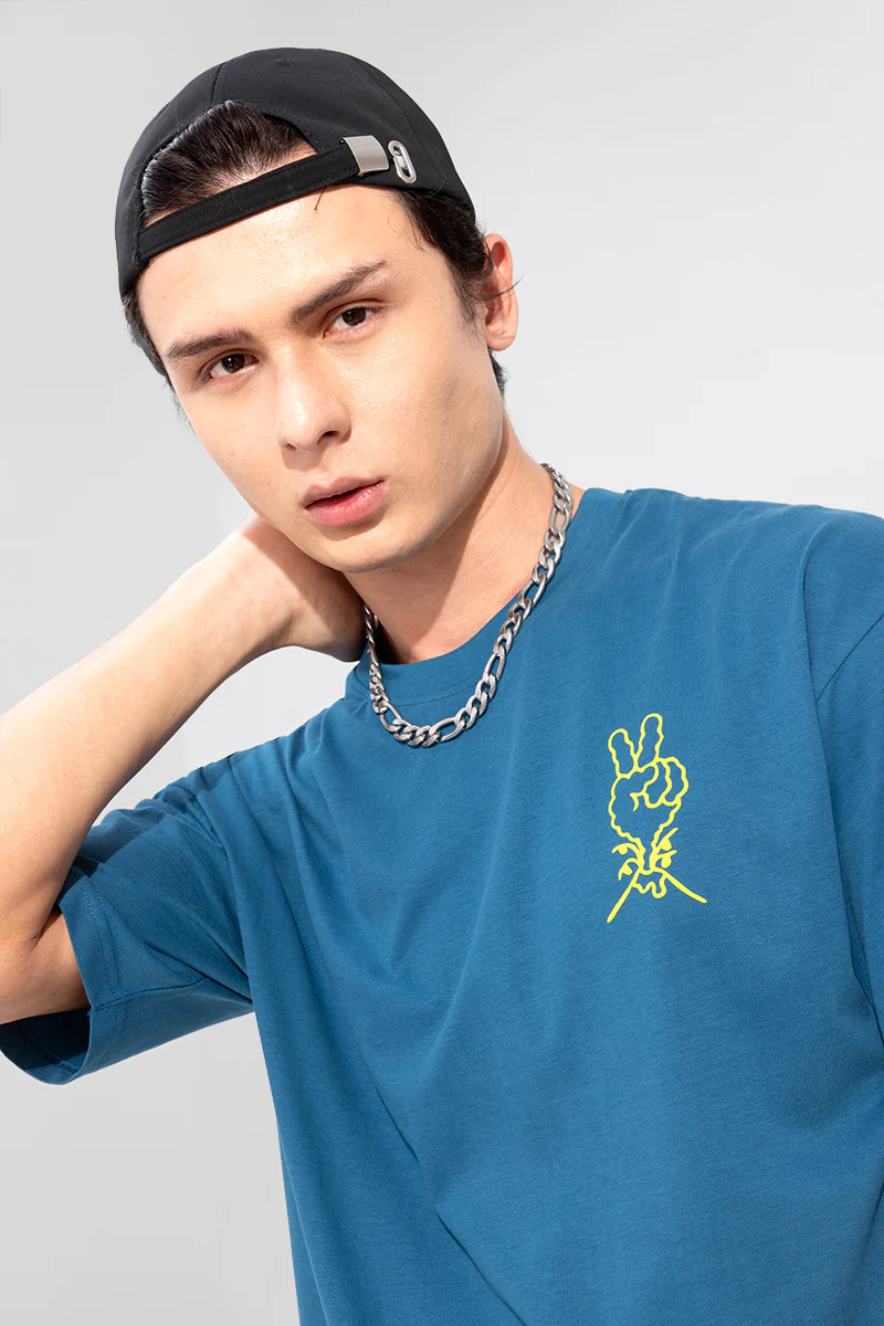 Peace Blue Oversized T-Shirt - republicanstateiPeace Blue Oversized T-Shirt - republicanstatei