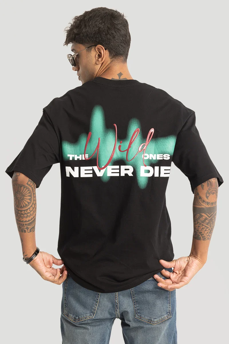 The Wild Black Oversized T-Shirt - republicanstateiThe Wild Black Oversized T-Shirt - republicanstatei