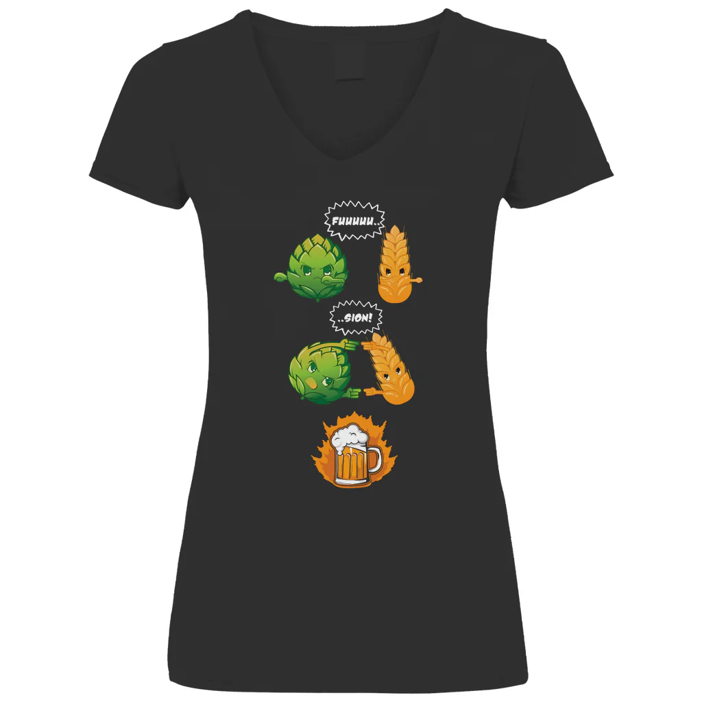 Bier Fusion - V-Neck Damenshirt - republicanstateiBier Fusion - V-Neck Damenshirt - republicanstatei