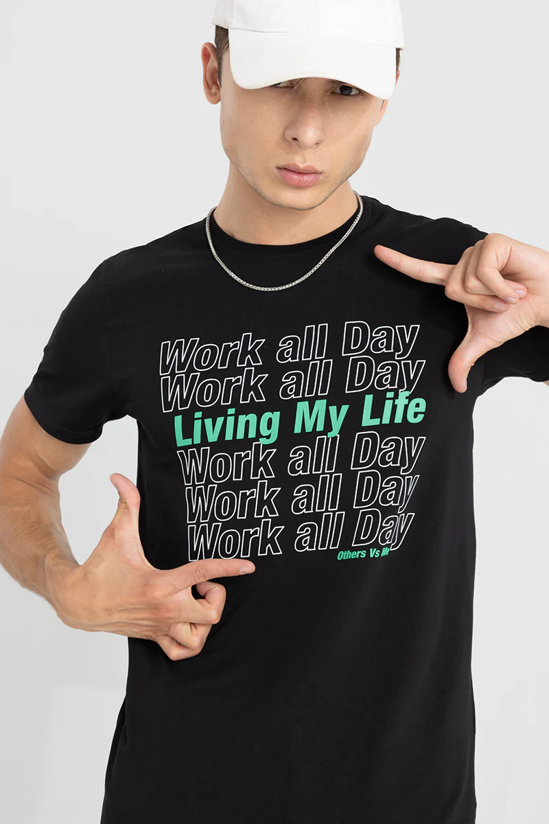 Work All Day Black T-Shirt - republicanstateiWork All Day Black T-Shirt - republicanstatei
