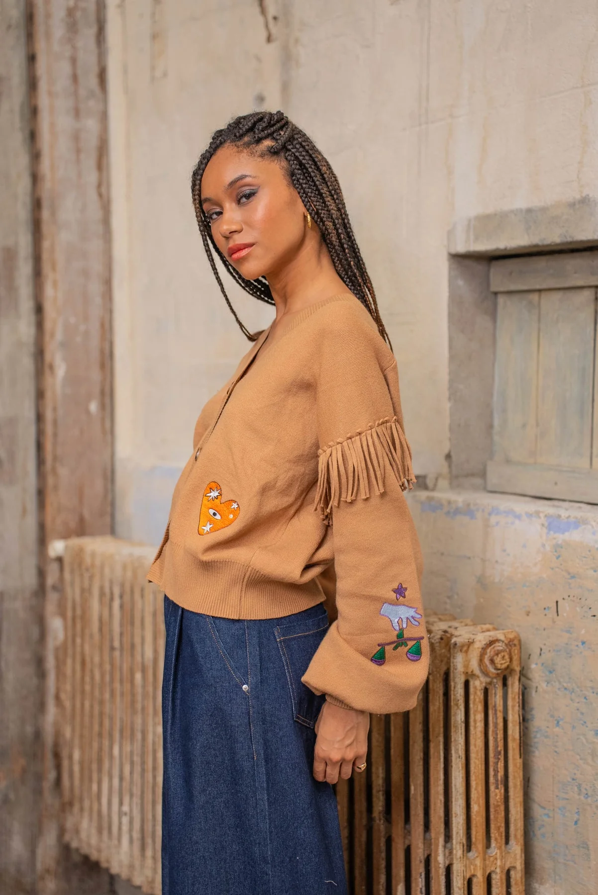 Fringed Cardigan - Camel - republicanstateiFringed Cardigan - Camel - republicanstatei
