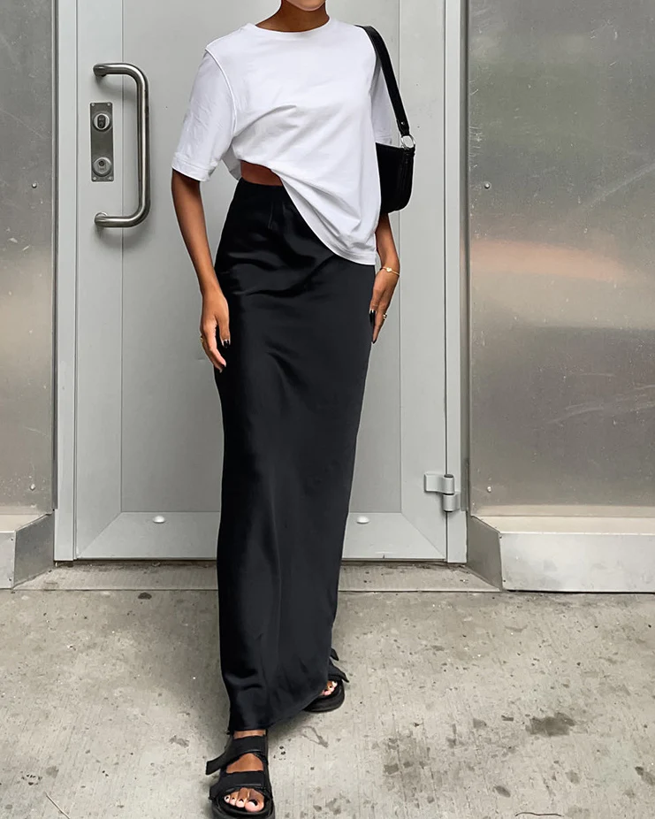 Utility Satin Maxi Skirt - republicanstateiUtility Satin Maxi Skirt - republicanstatei