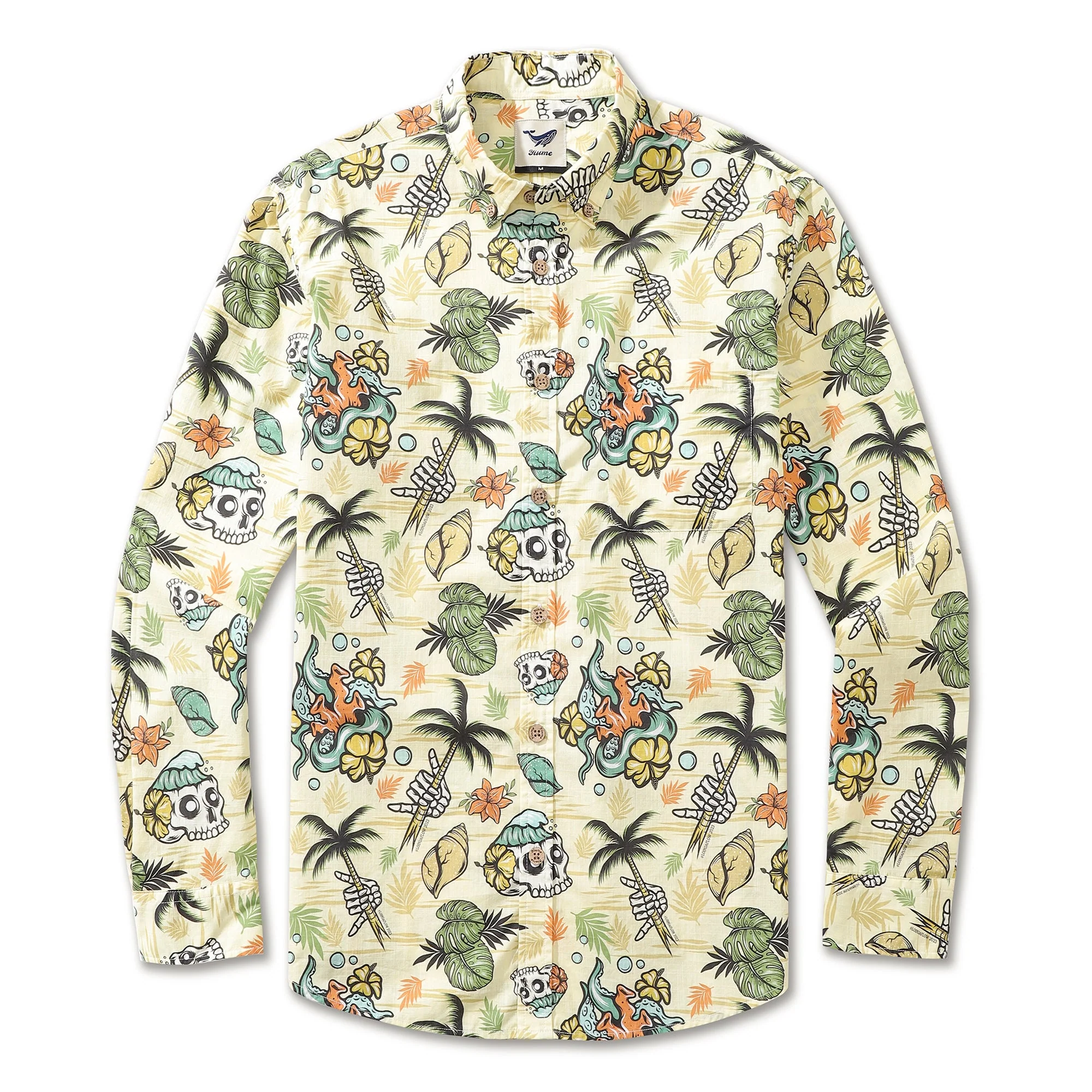 Men's Hawaiian Shirt Mystic Tropics Print By Loinda Flow Cotton Button-down Long Sleeve Aloha Shirt - republicanstateiMen's Hawaiian Shirt Mystic Tropics Print By Loinda Flow Cotton Button-down Long Sleeve Aloha Shirt - republicanstatei