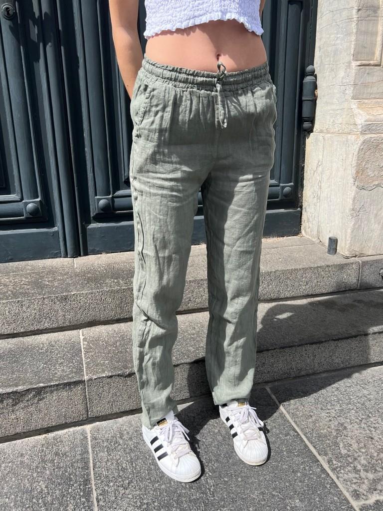 Aino linen pants - kaki - republicanstateiAino linen pants - kaki - republicanstatei