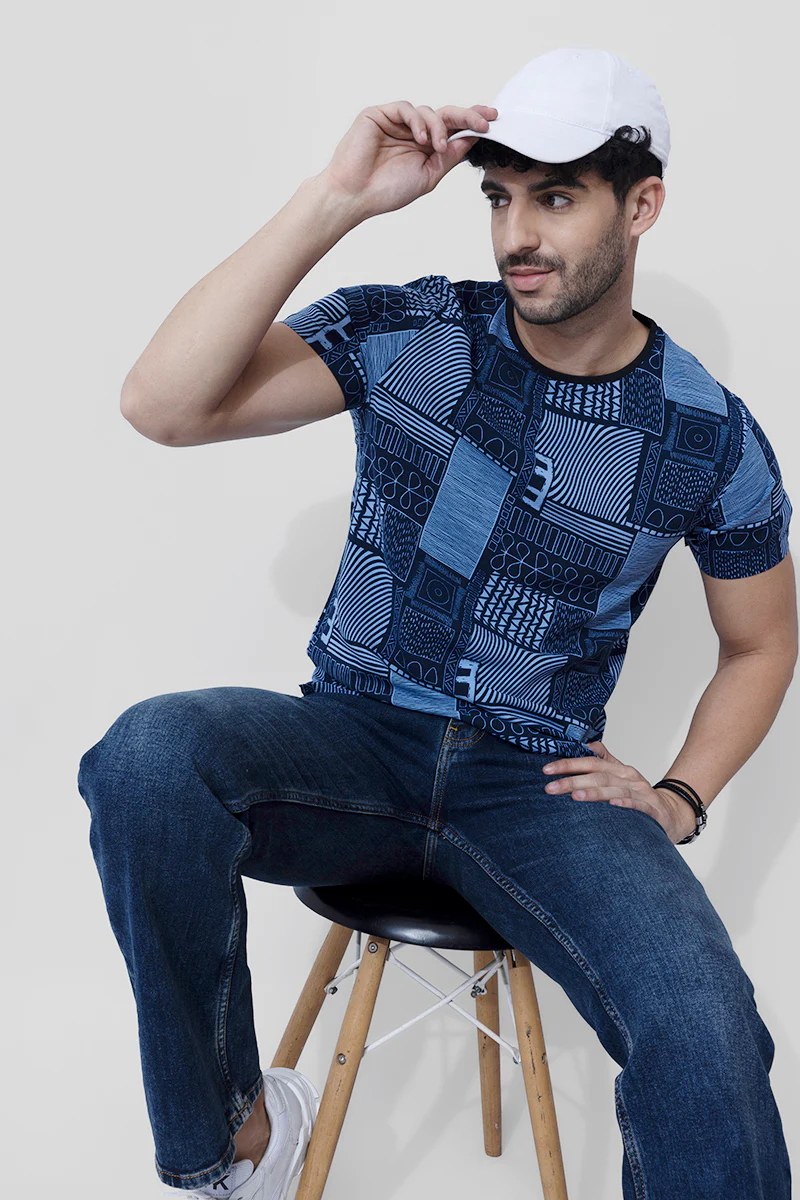 Cross Greek Art Blue T-Shirt - republicanstateiCross Greek Art Blue T-Shirt - republicanstatei