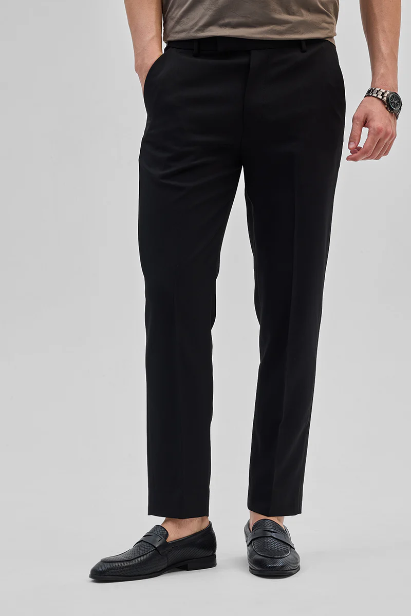 Black Stretch Slim Fit Trousers - republicanstateiBlack Stretch Slim Fit Trousers - republicanstatei