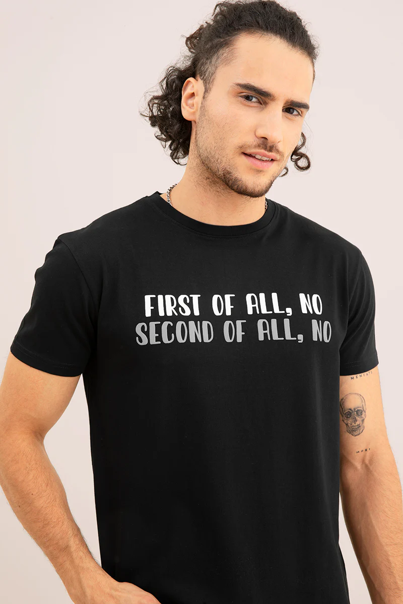 First of All Black T-Shirt - republicanstateiFirst of All Black T-Shirt - republicanstatei