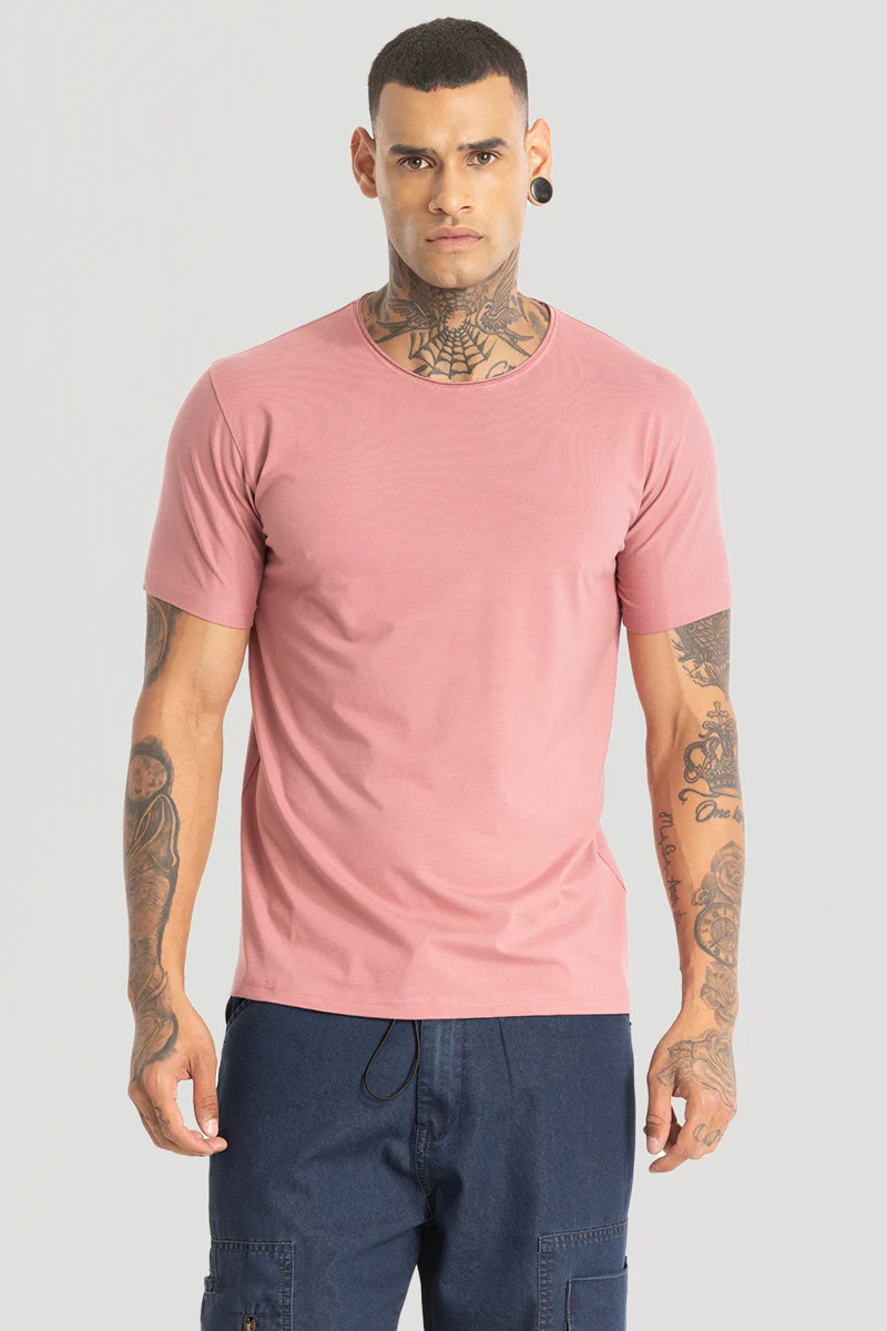 Raw Edge Salmon Pink T-Shirt - republicanstateiRaw Edge Salmon Pink T-Shirt - republicanstatei