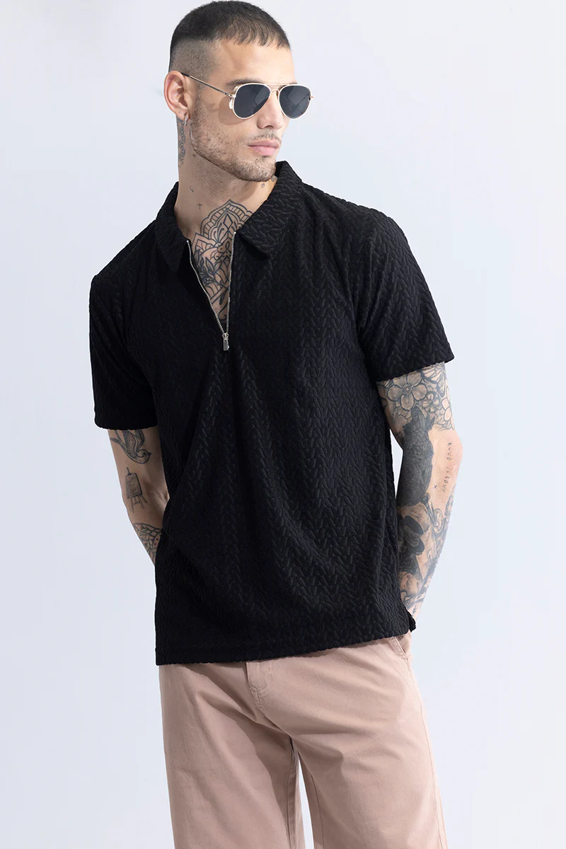 Verti-Zip Black T-Shirt - republicanstateiVerti-Zip Black T-Shirt - republicanstatei