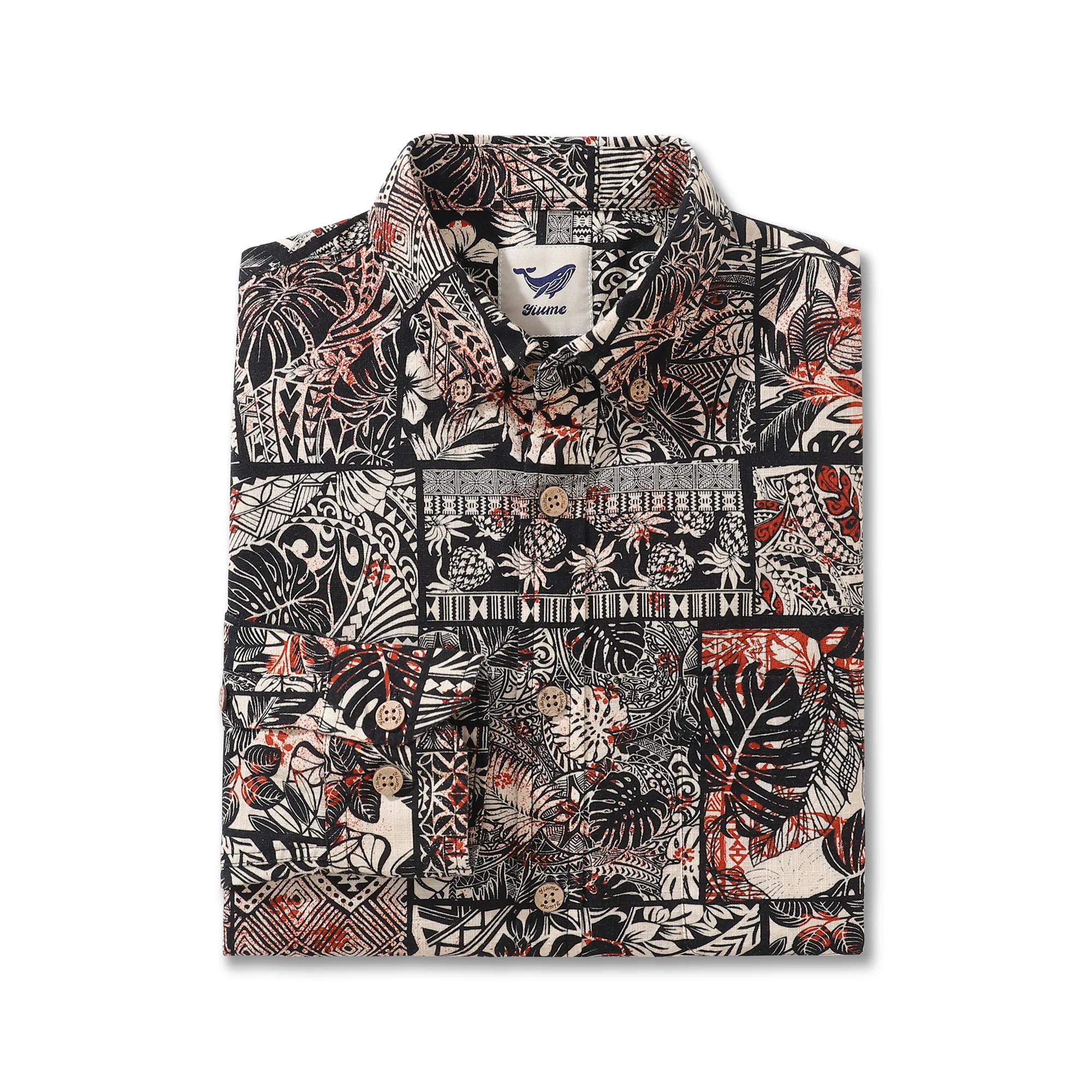 Men's Vintage Long Sleeve Hawaiian Shirt Paradise Found Cotton Button-down Aloha Shirt - republicanstateiMen's Vintage Long Sleeve Hawaiian Shirt Paradise Found Cotton Button-down Aloha Shirt - republicanstatei