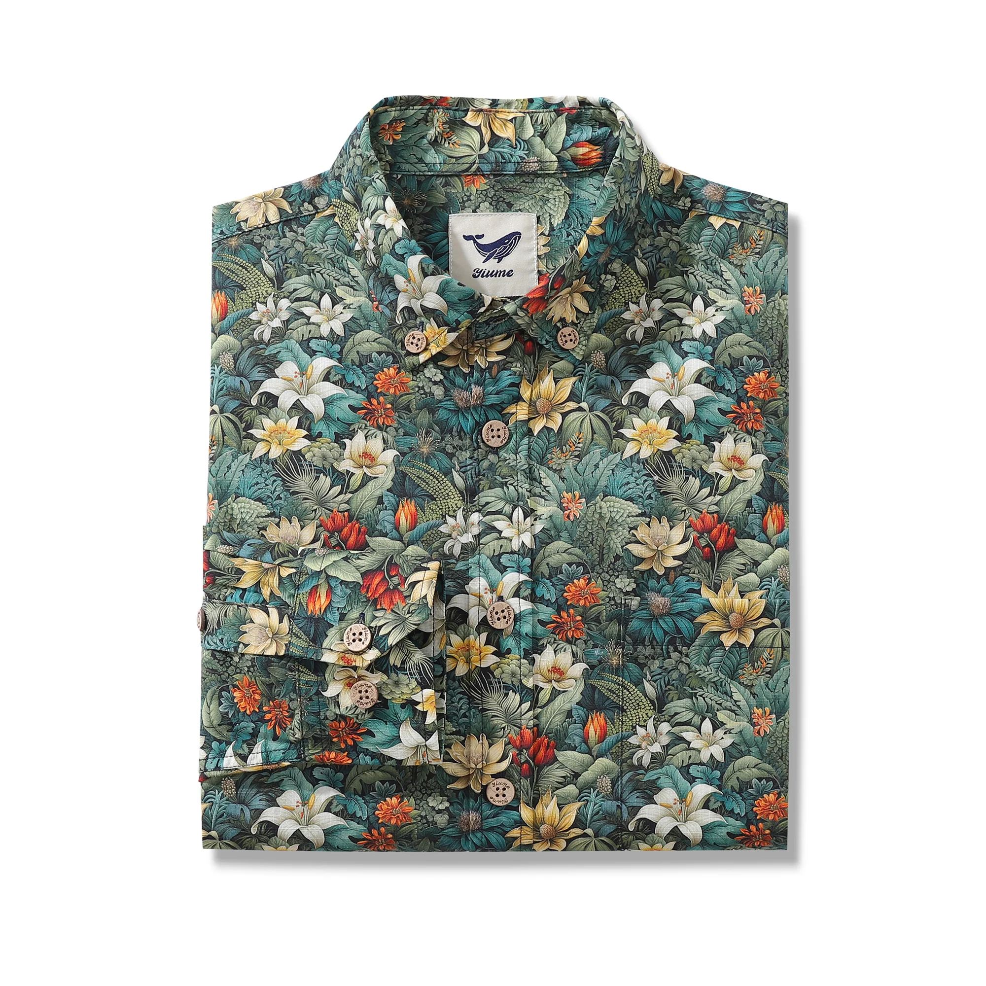 Men's Hawaiian Shirt Jungle Adventure Print Cotton Button-down Long Sleeve Aloha Shirt - republicanstateiMen's Hawaiian Shirt Jungle Adventure Print Cotton Button-down Long Sleeve Aloha Shirt - republicanstatei