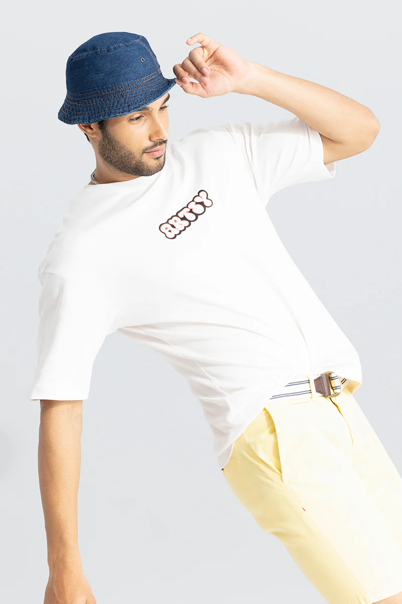 Artsy White Oversized T-Shirt - republicanstateiArtsy White Oversized T-Shirt - republicanstatei