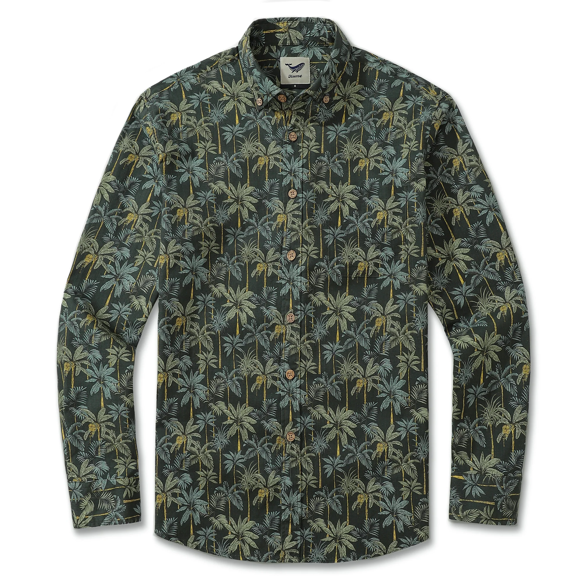 Long Sleeve Hawaiian Shirt For Men Tropical Forest Cotton Button-down Aloha Shirt - republicanstateiLong Sleeve Hawaiian Shirt For Men Tropical Forest Cotton Button-down Aloha Shirt - republicanstatei