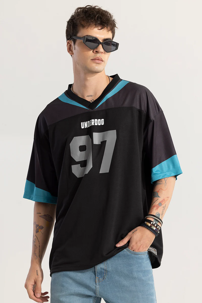 Underdog Black Oversized T-Shirt - republicanstateiUnderdog Black Oversized T-Shirt - republicanstatei