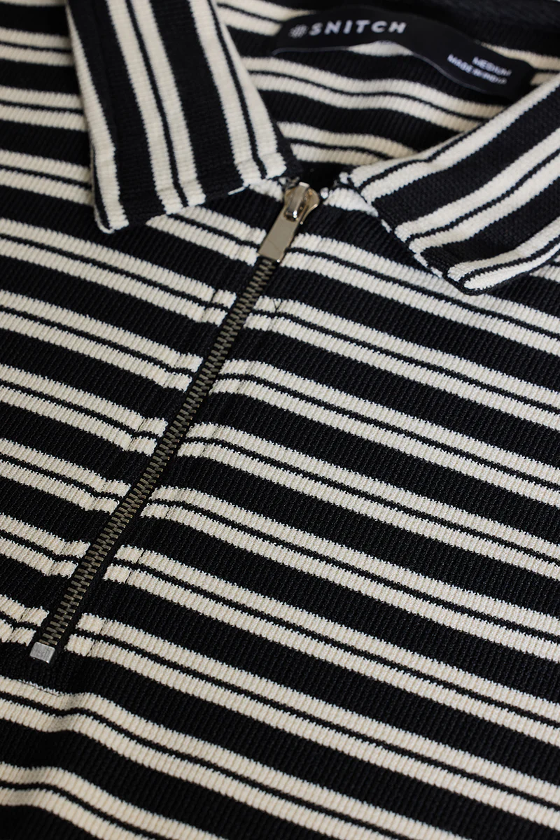 Black Zipper Polo T-Shirt - republicanstateiBlack Zipper Polo T-Shirt - republicanstatei